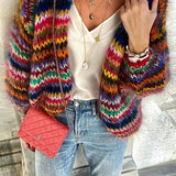 Farbenfroher Cardigan aus weicher Maschenware – Produktansicht 2