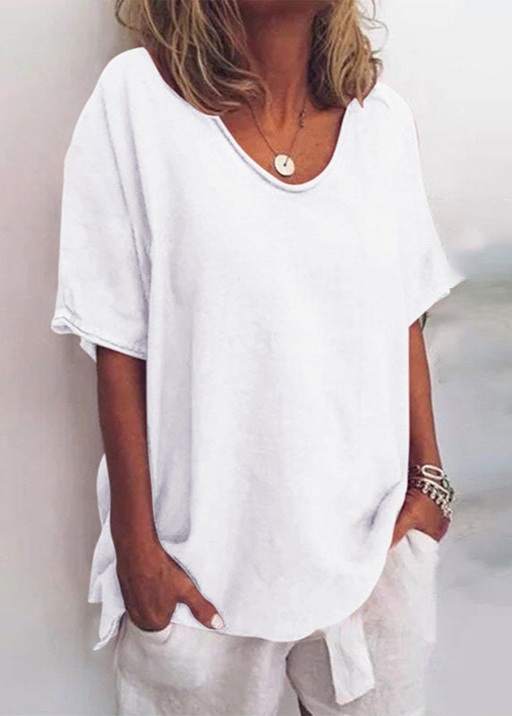 Bluse mit Rundhalsausschnitt und Kurzärmeln – Produktansicht 5