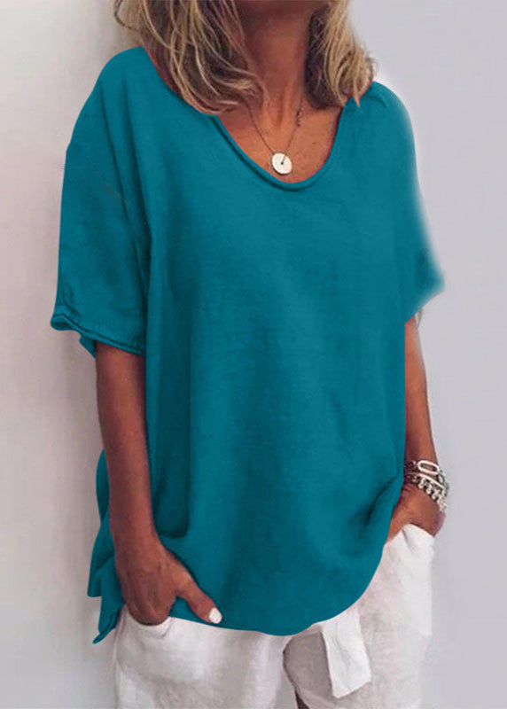 Bluse mit Rundhalsausschnitt und Kurzärmeln – Produktansicht 6