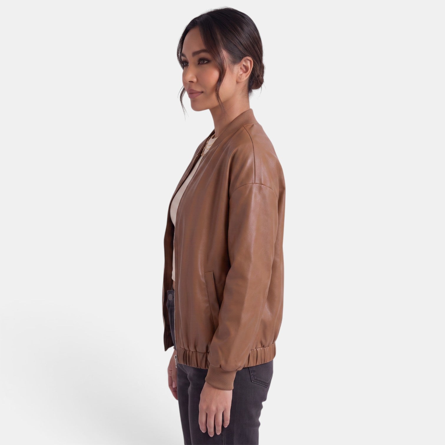 Bikerjacke in Lederoptik – Produktansicht 5