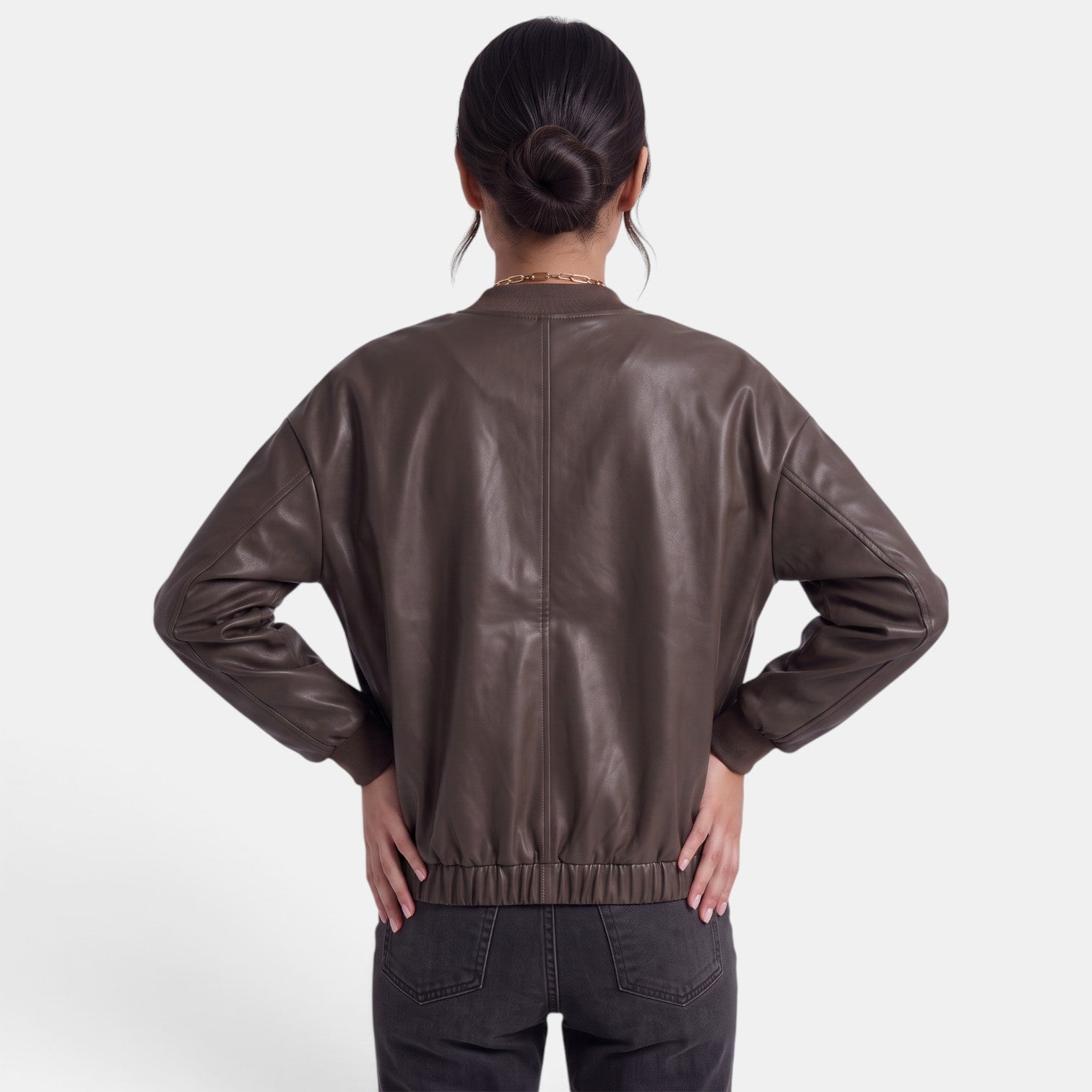 Bikerjacke in Lederoptik – Produktansicht 9