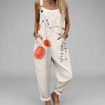 Bequeme Latzhose mit Tusche-Print – Produktansicht 1