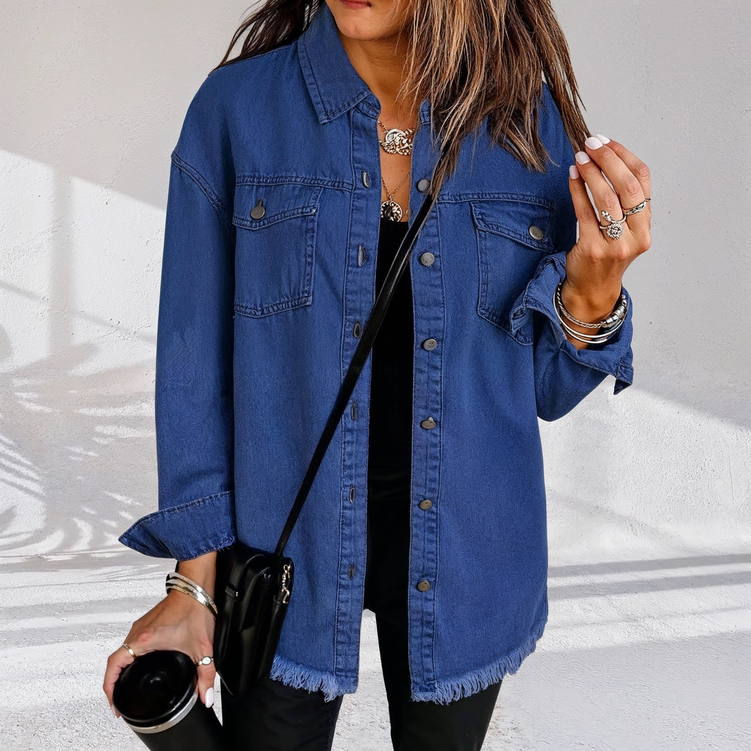 Oversize-Vintage-Jeansjacke – Produktansicht 6