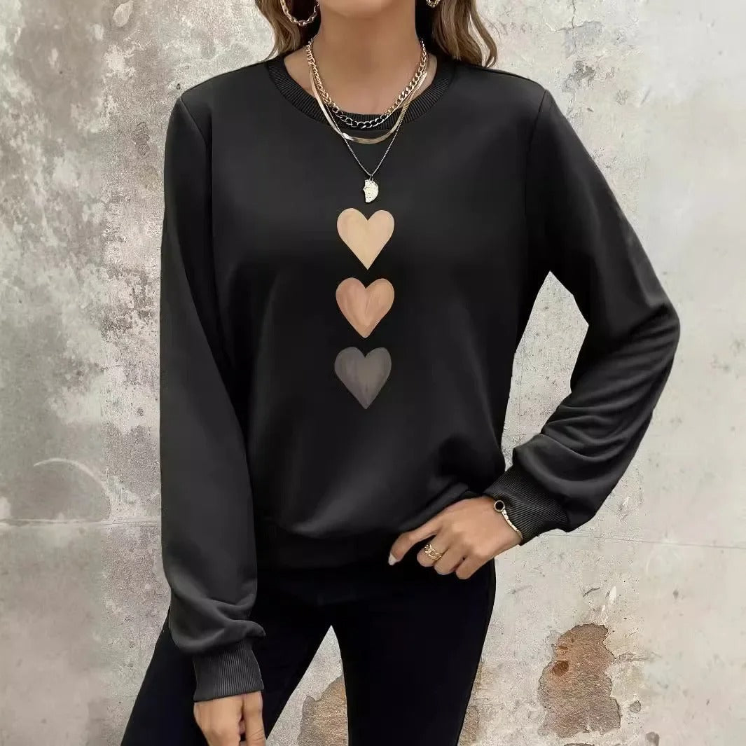 Sweatshirt mit verspieltem Herzchen-Print – Produktansicht 9