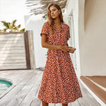 Leichtes Sommerkleid mit buntem Druck – Produktansicht 2