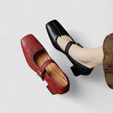 Bequeme Mary-Jane-Schuhe in Wickeloptik – Produktansicht 2