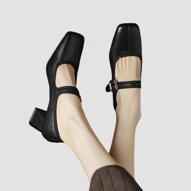 Bequeme Mary-Jane-Schuhe in Wickeloptik – Produktansicht 5
