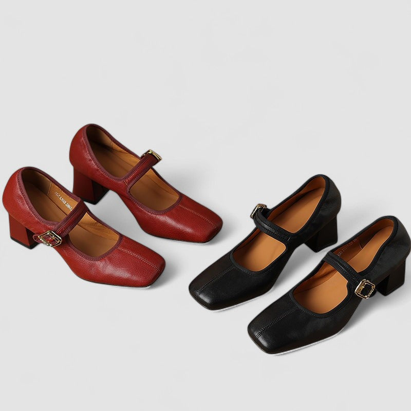 Bequeme Mary-Jane-Schuhe in Wickeloptik – Produktansicht 7