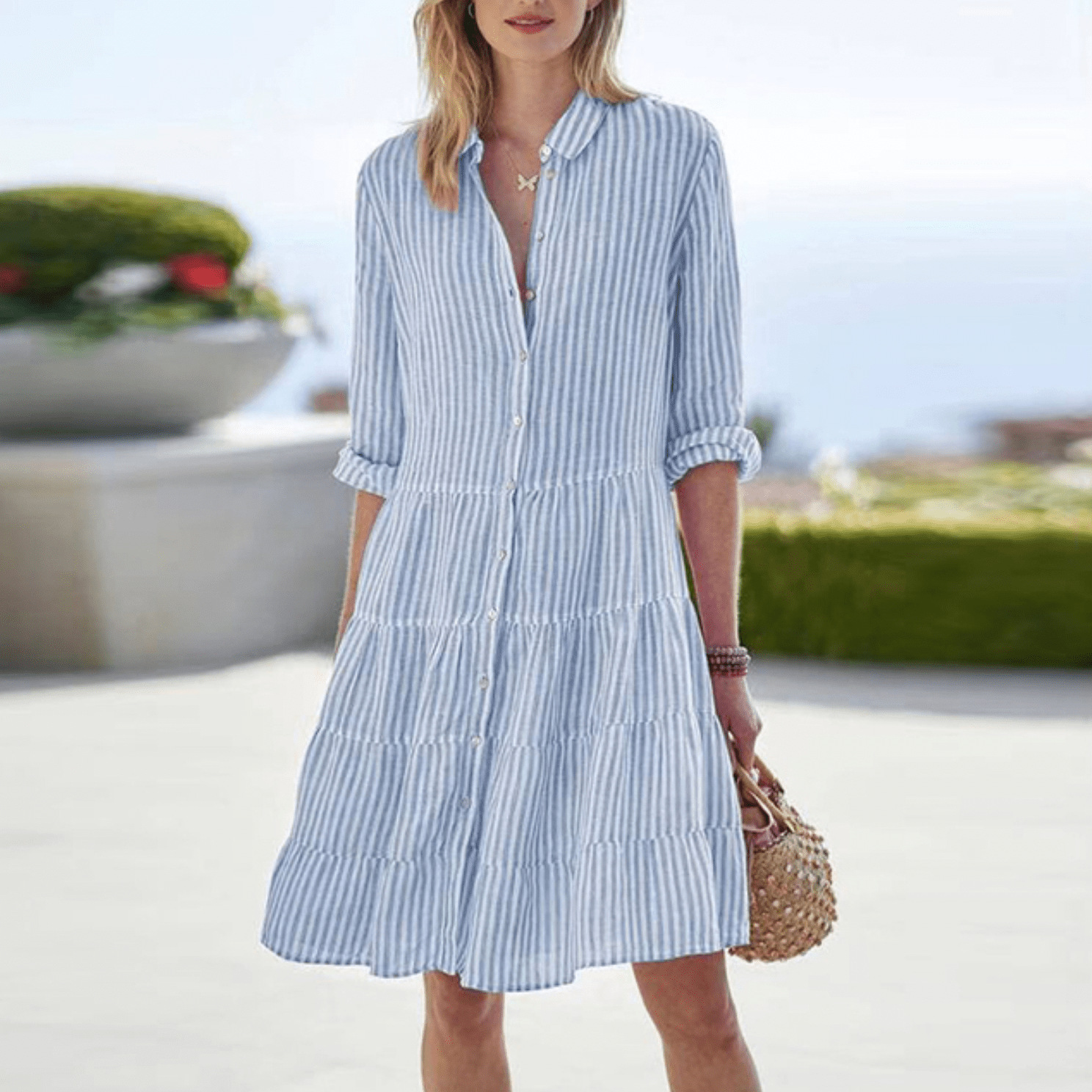 Kleid mit Küstenstreifen – Produktansicht 5