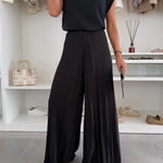 Elegantes Set aus Oberteil und Hose im Plissee-Look – Produktansicht 5