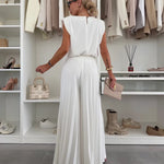 Elegantes Set aus Oberteil und Hose im Plissee-Look – Produktansicht 7