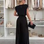 Elegantes Set aus Oberteil und Hose im Plissee-Look – Produktansicht 4