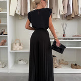 Elegantes Set aus Oberteil und Hose im Plissee-Look – Produktansicht 4