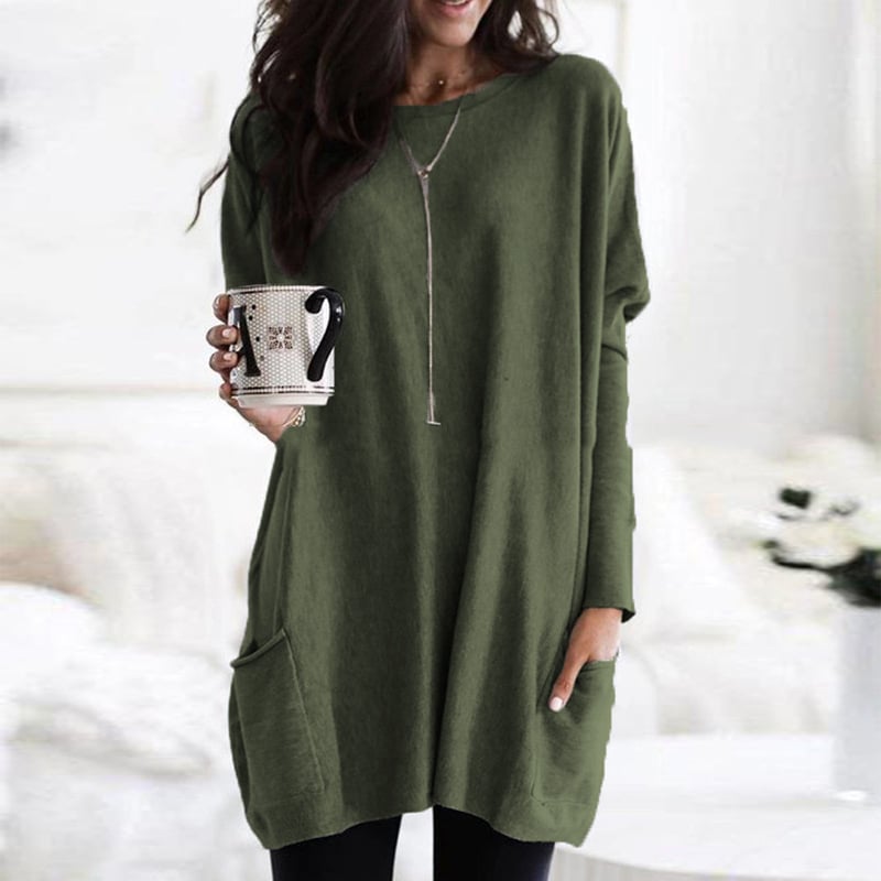 Lässiges Strickkleid mit Rundhalsausschnitt – Produktansicht 2