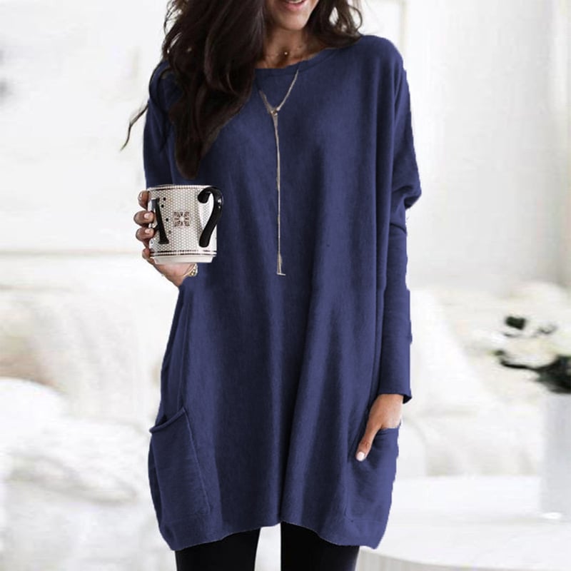 Lässiges Strickkleid mit Rundhalsausschnitt – Produktansicht 9