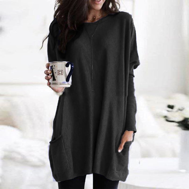 Lässiges Strickkleid mit Rundhalsausschnitt – Produktansicht 4