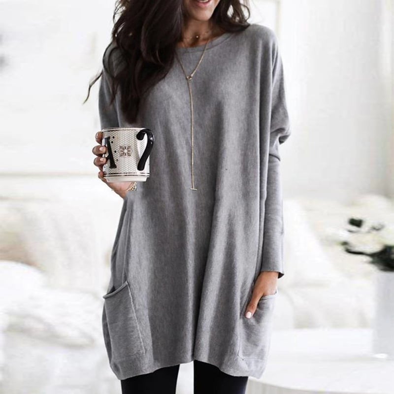 Lässiges Strickkleid mit Rundhalsausschnitt – Produktansicht 6
