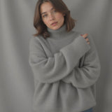 Oversize-Rollkragenpullover mit Kaschmiranteil – Produktansicht 11