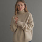 Oversize-Rollkragenpullover mit Kaschmiranteil – Produktansicht 1