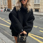 Chunky Rollkragenpullover mit Puffärmeln – Produktansicht 1