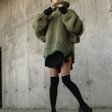 Chunky Rollkragenpullover mit Puffärmeln – Produktansicht 9