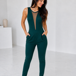 Celina | Eleganter Jumpsuit mit transparenten Einsätzen