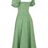 Kleid mit Puffärmeln und Blumenmuster – Produktansicht 8