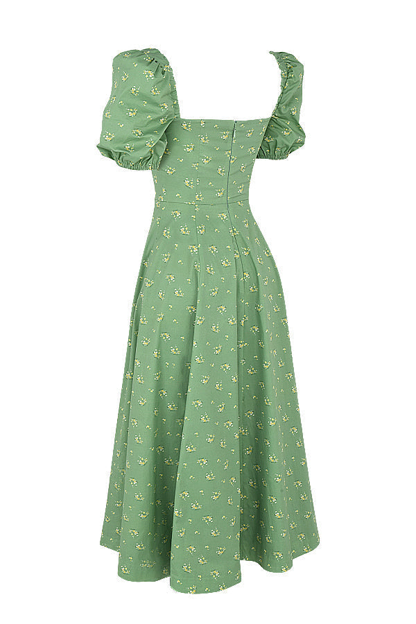 Kleid mit Puffärmeln und Blumenmuster – Produktansicht 8