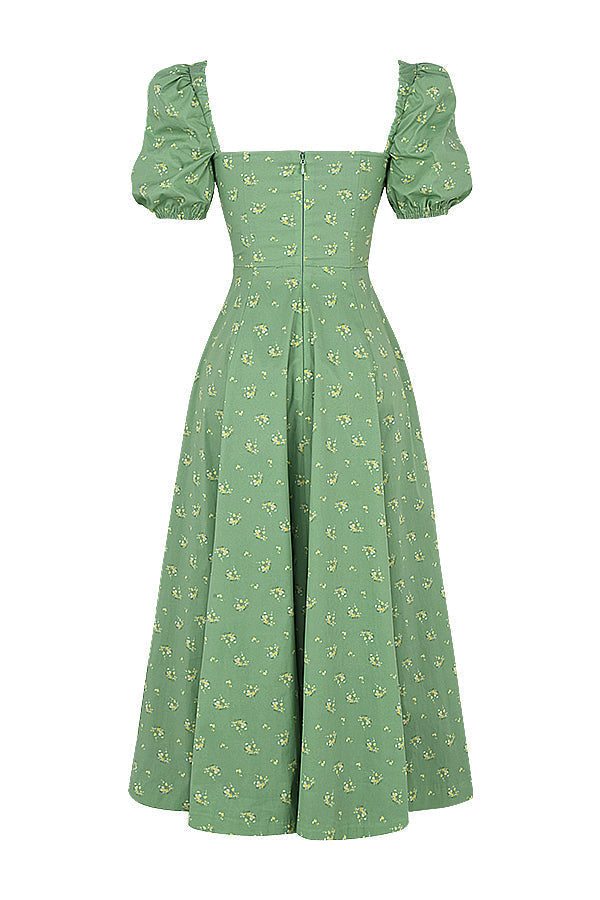 Kleid mit Puffärmeln und Blumenmuster – Produktansicht 7