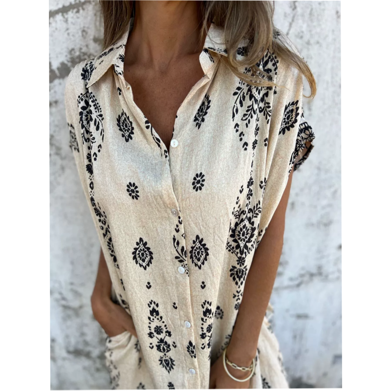 Vintage-Boho-Kleid mit bequemer Passform – Produktansicht 4