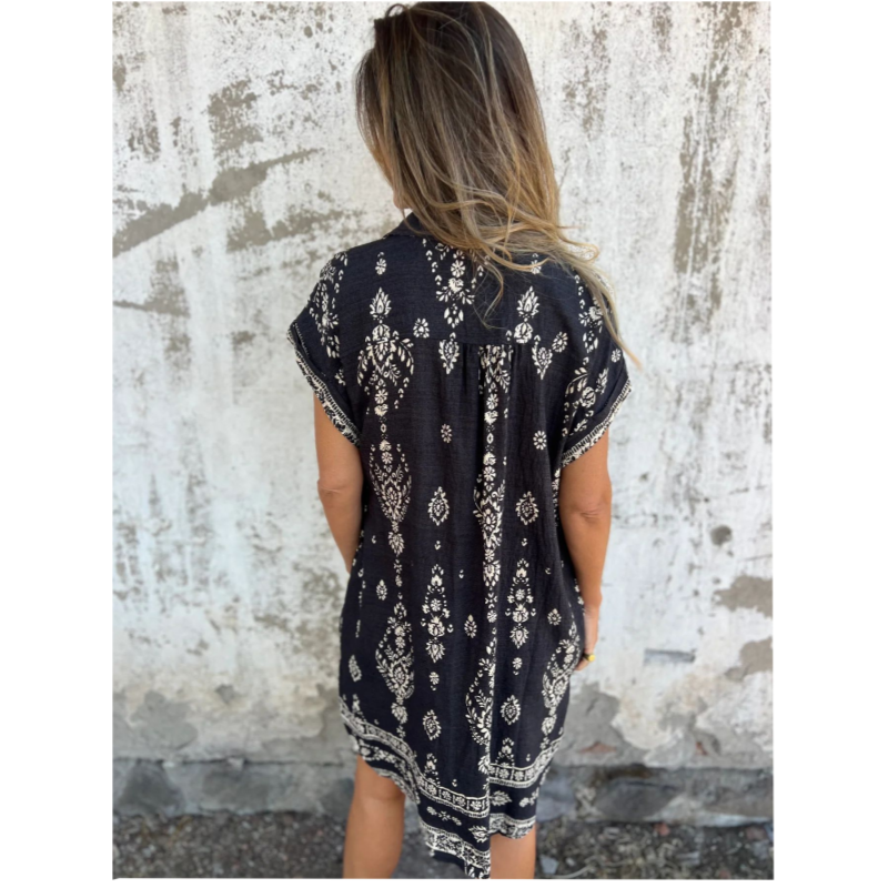 Vintage-Boho-Kleid mit bequemer Passform – Produktansicht 3