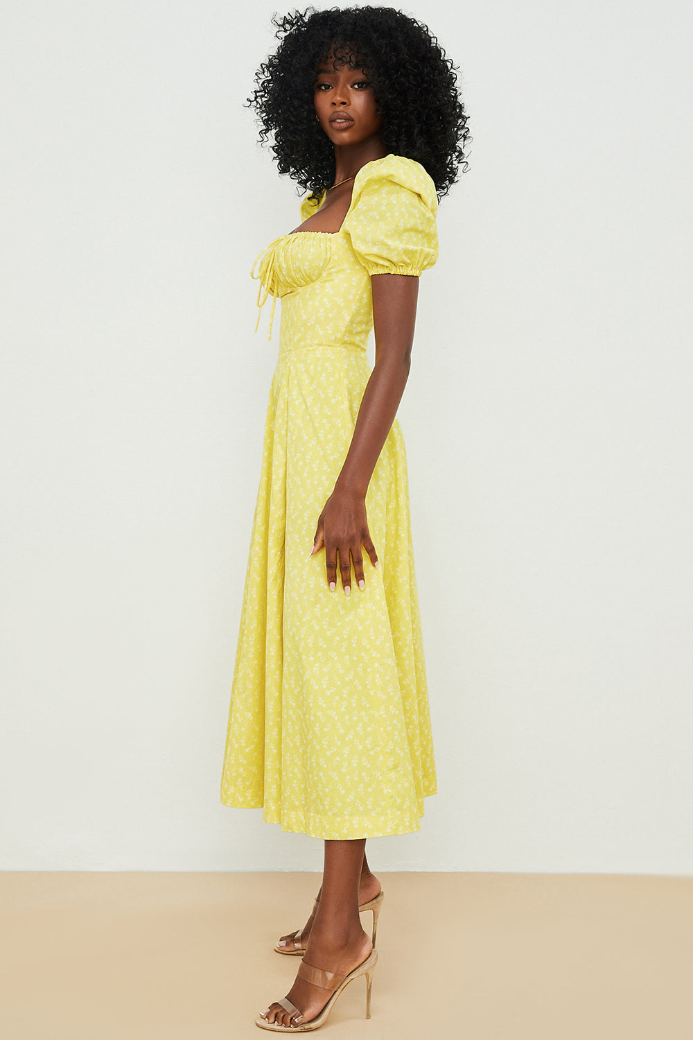 Kleid mit Puffärmeln und Blumenmuster – Produktansicht 13