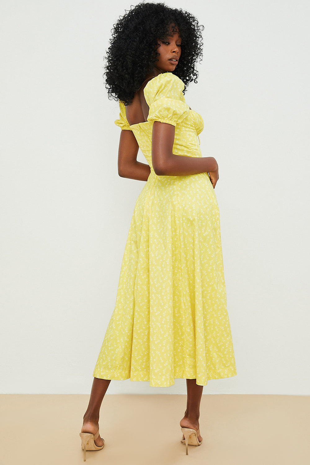 Kleid mit Puffärmeln und Blumenmuster – Produktansicht 12