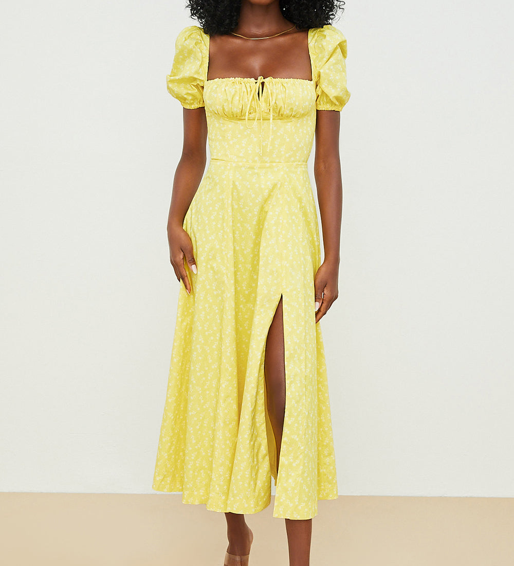 Kleid mit Puffärmeln und Blumenmuster – Produktansicht 9