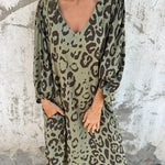 Bequemes Maxikleid im Leopardenmuster – Produktansicht 2