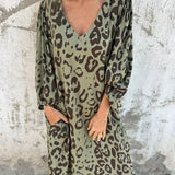Bequemes Maxikleid im Leopardenmuster – Produktansicht 2