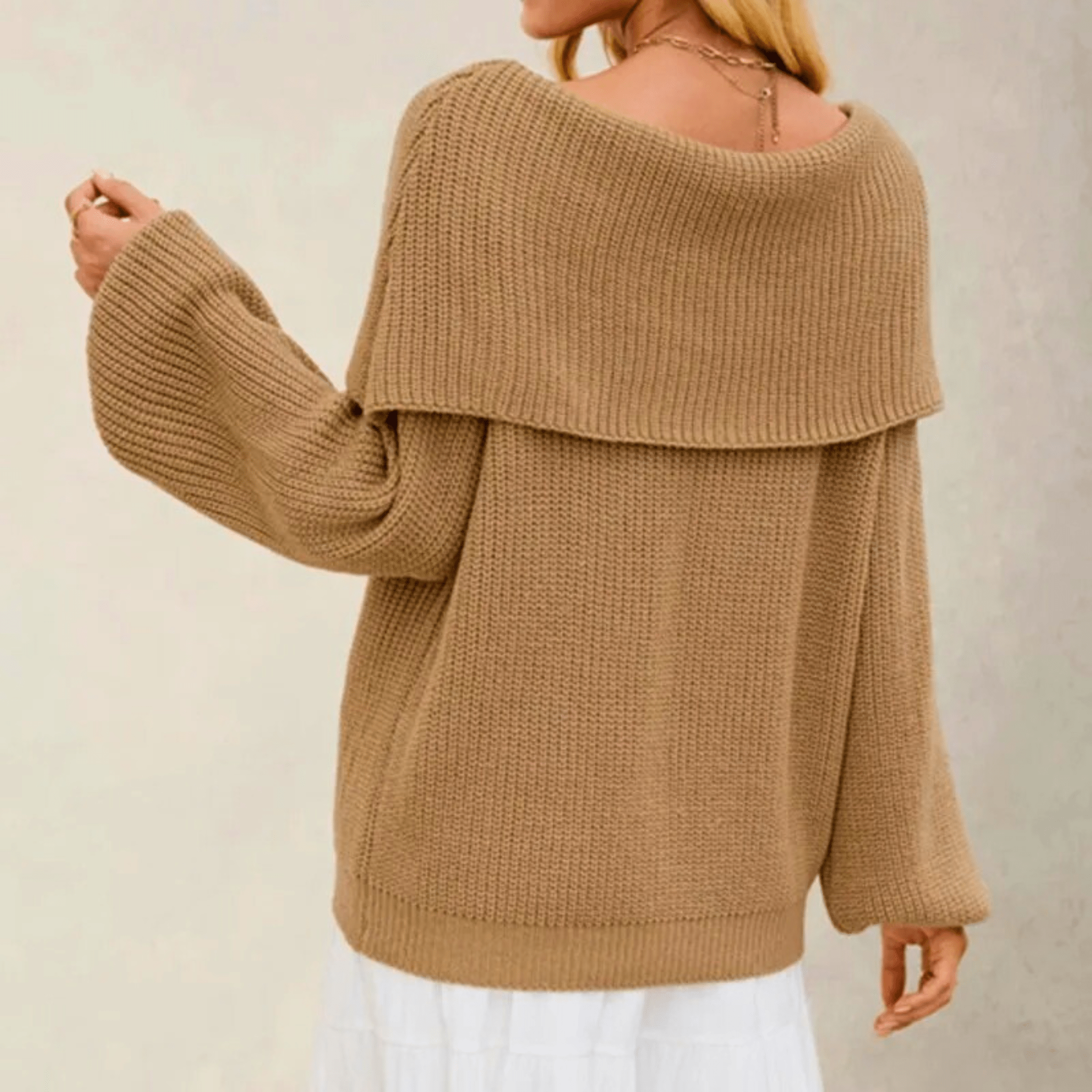 Schulterfreier Strickpullover – Produktansicht 11