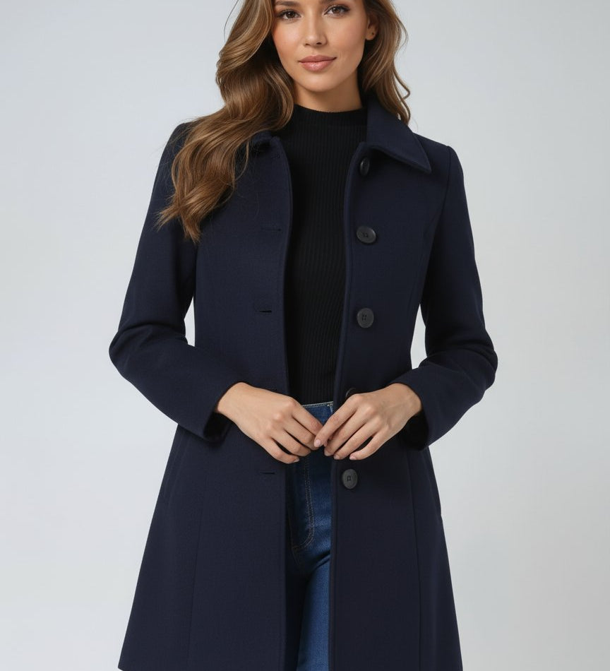 Eleganter einreihiger Wintermantel – Produktansicht 10