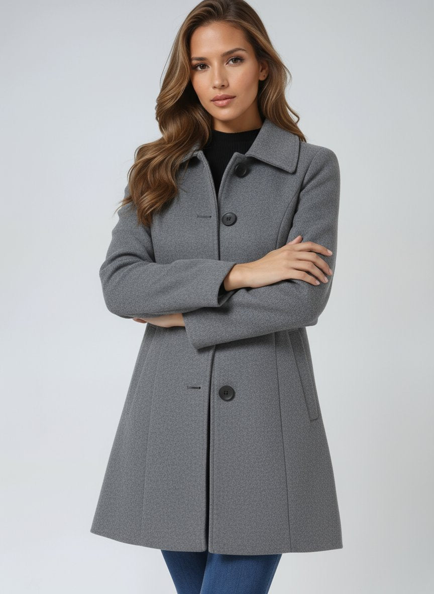 Eleganter einreihiger Wintermantel – Produktansicht 4