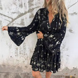Bequemes Boho-Kleid im Plissee-Look – Produktansicht 1